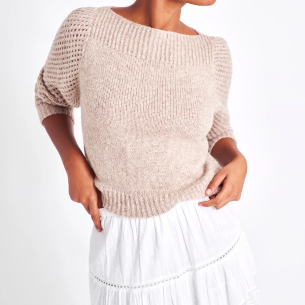 Loveshackfancy Rosie Pullover in Oatmeal
